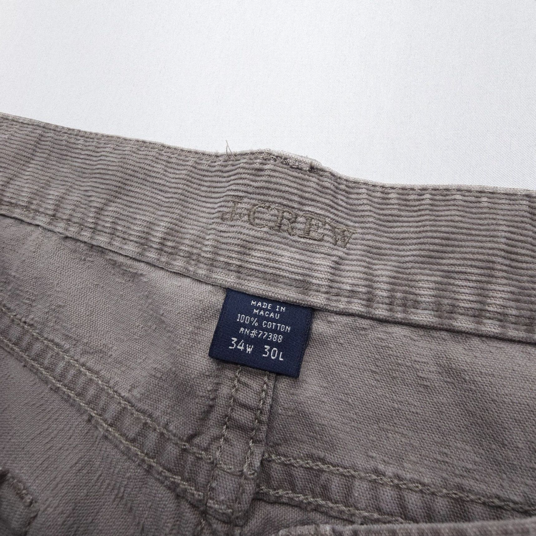 J.Crew J.CREW Jeans Corduroy Straight 34x30 Gray Mens 90s Vintage Cord Jeans / Pants Regular Rise Mid 5-Pocket Design Size US 34 / EU 50 - 4 Thumbnail