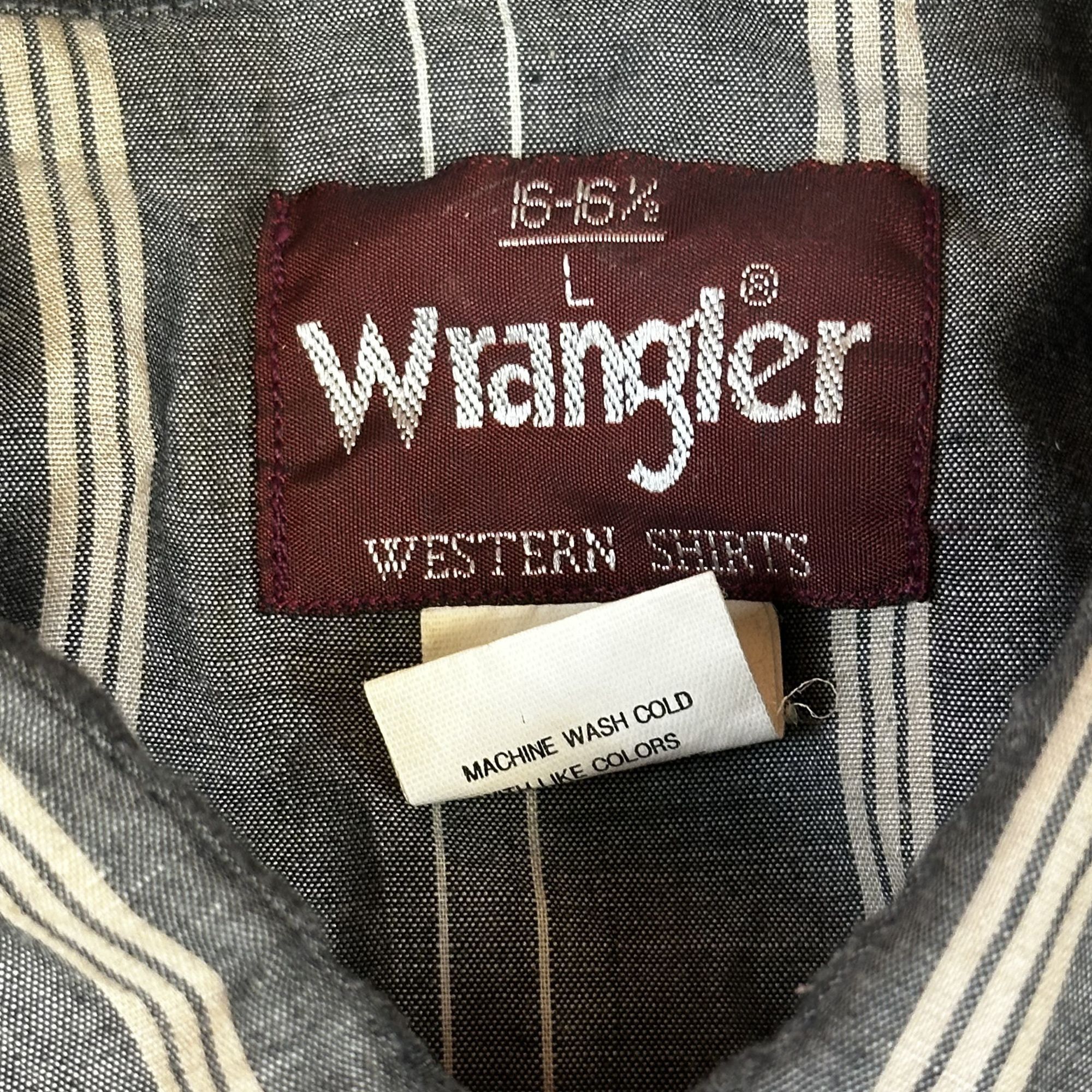 Wrangler Wrangler Mens Black & White Striped Long Sleeve Western Shir Size US L / EU 52-54 / 3 - 3 Thumbnail
