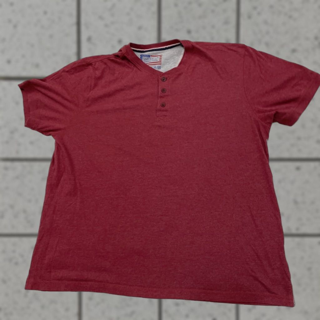 Vintage VINTAGE American Threads Henley Shirt Men 2XL Short Sleeve Red Pink 90s Grunge Streetwear T-Shirt Mens Size US XXL / EU 58 / 5 - 1 Thumbnail
