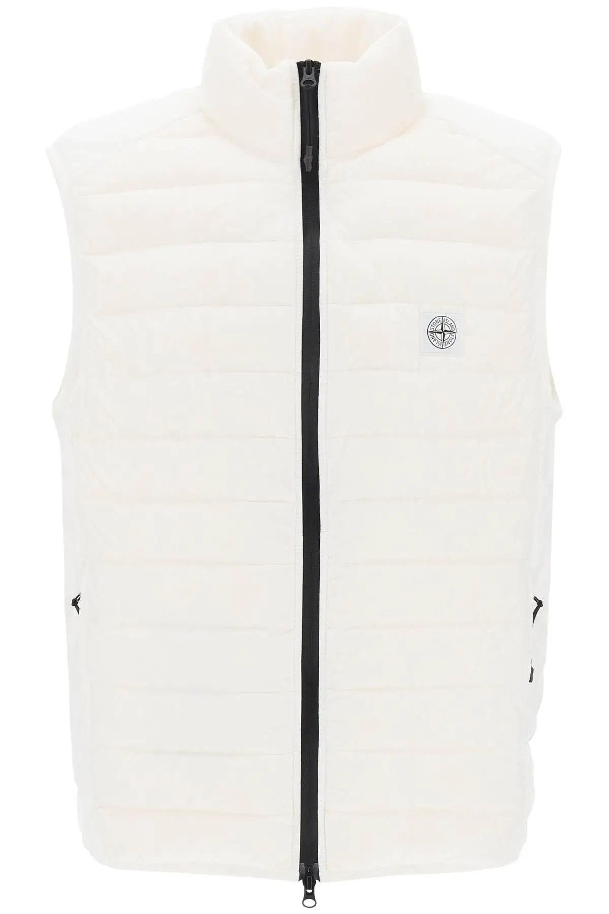 image of Stone Island O1S22I1N0524 Lightweight Puffer Vest In White, Men's (Size Small)