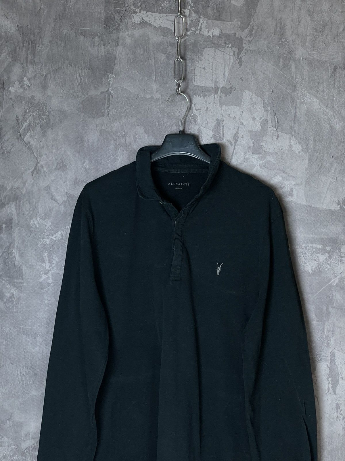 Other All Saints Merino Wool Knitted Long Sleeve Polo Jumper Size US M / EU 48-50 / 2 - 2 Thumbnail