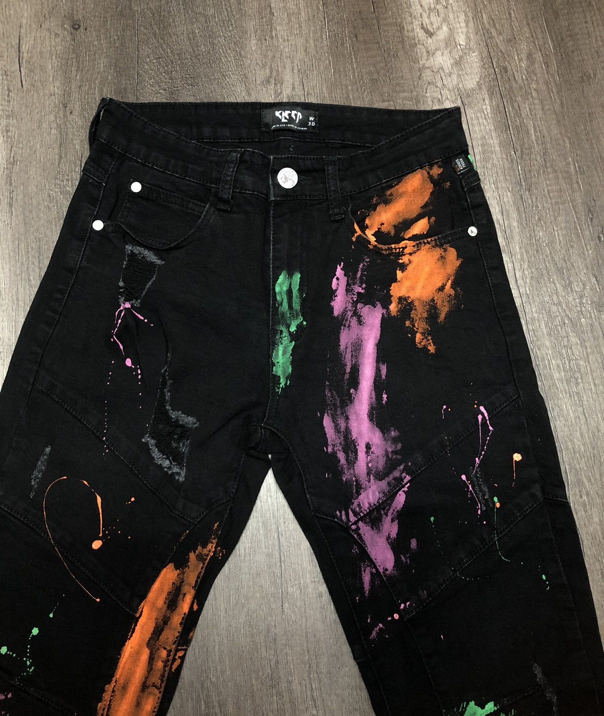 Designer Denim Distillation by Kleep Black Tye Dye Size US 29 - 14 Thumbnail