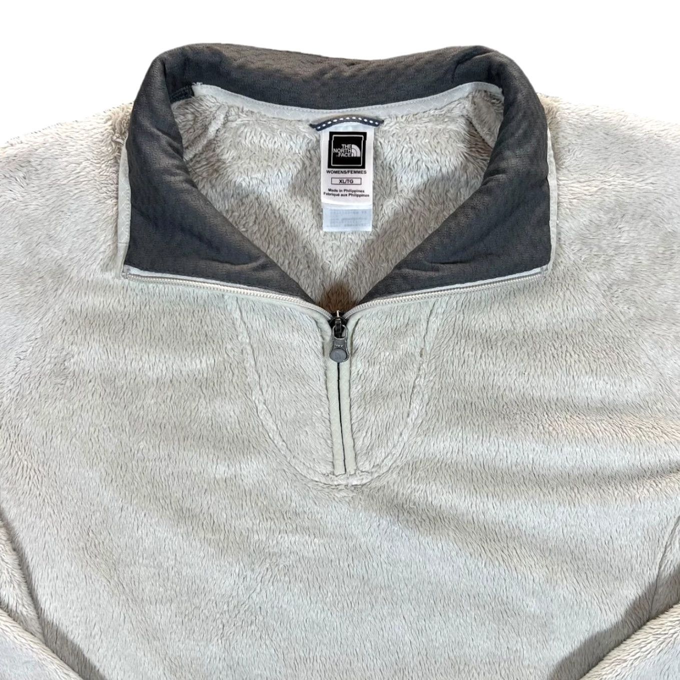 The North Face The North Face Classic Soft Touch Cream 1/4 Zip Fleece Pullover Sweatshirt Top Womens XL Size XL / US 12-14 / IT 48-50 - 3 Thumbnail