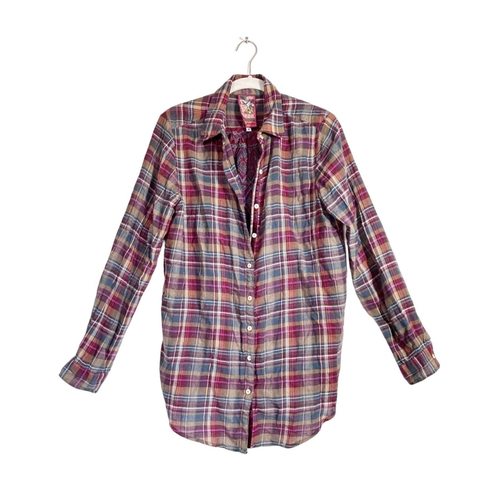 Johnny Was Johnny Was 3J Workshop Lorie Multicolor Plaid Embroidered Bu Size M / US 6-8 / IT 42-44 - 1 Thumbnail