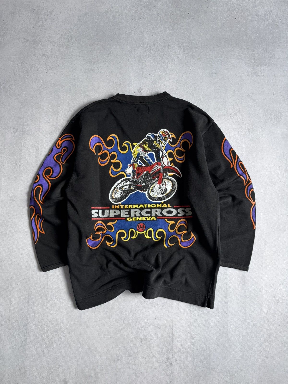 Other Vintage 94’s International Supercross Geneva Moto Sweatshirt Size US M / EU 48-50 / 2 - 7 Thumbnail