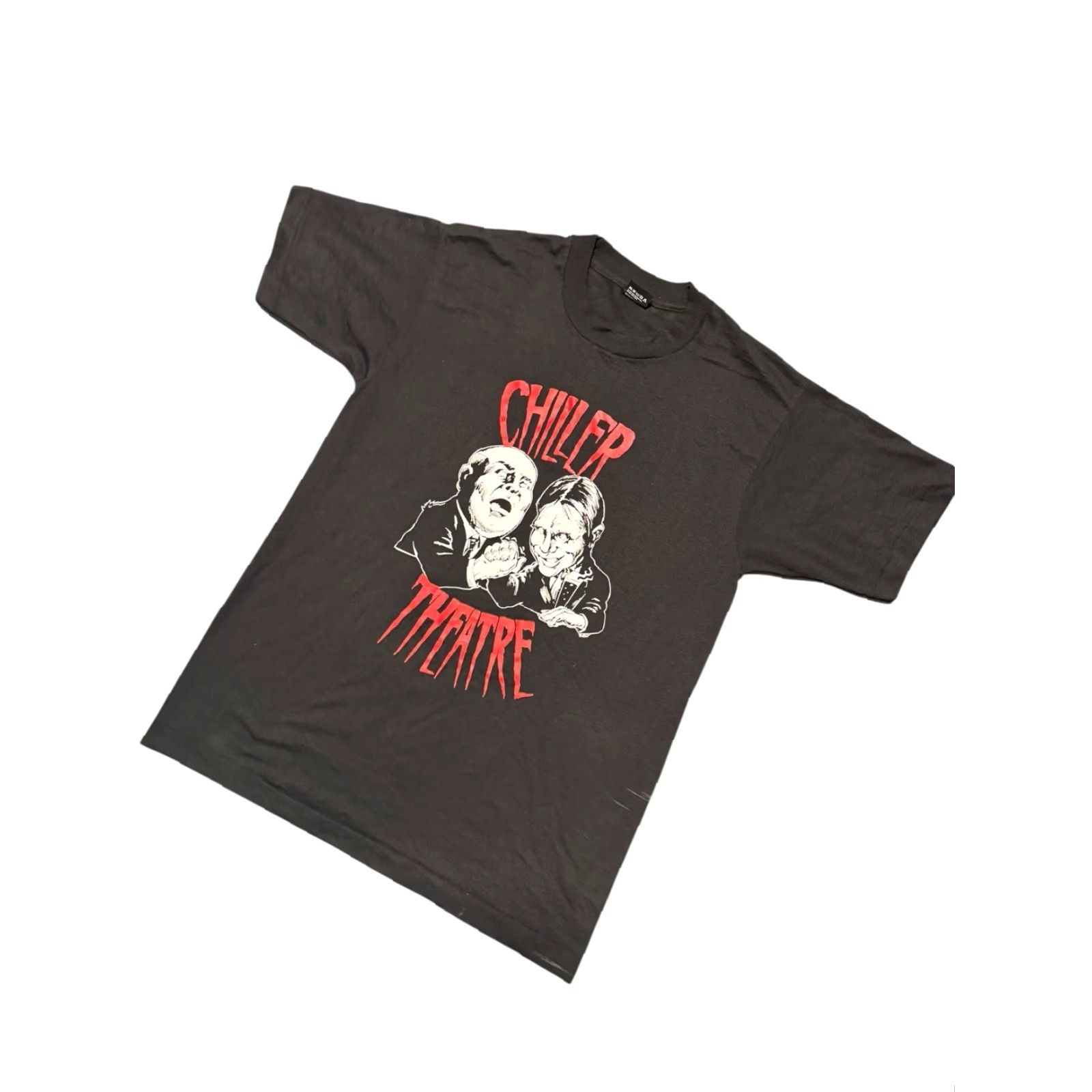 Vintage VINTAGE 90s Chiller Theatre T-Shirt L Screen Stars Best Chilly Billy Horror Rare Shirt Unisex Black 1990s Graphic Tee Cotton Short Sleeve Modern Retro Size US L / EU 52-54 / 3 - 4 Thumbnail