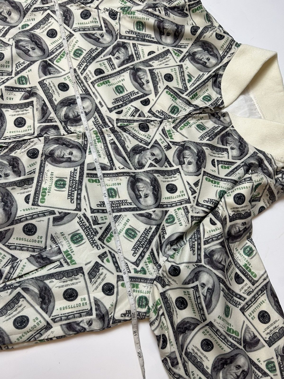 American Apparel × Vintage REVERSIBLE MONEY PRINTED BOMBER JACKET Size US M / EU 48-50 / 2 - 6 Thumbnail