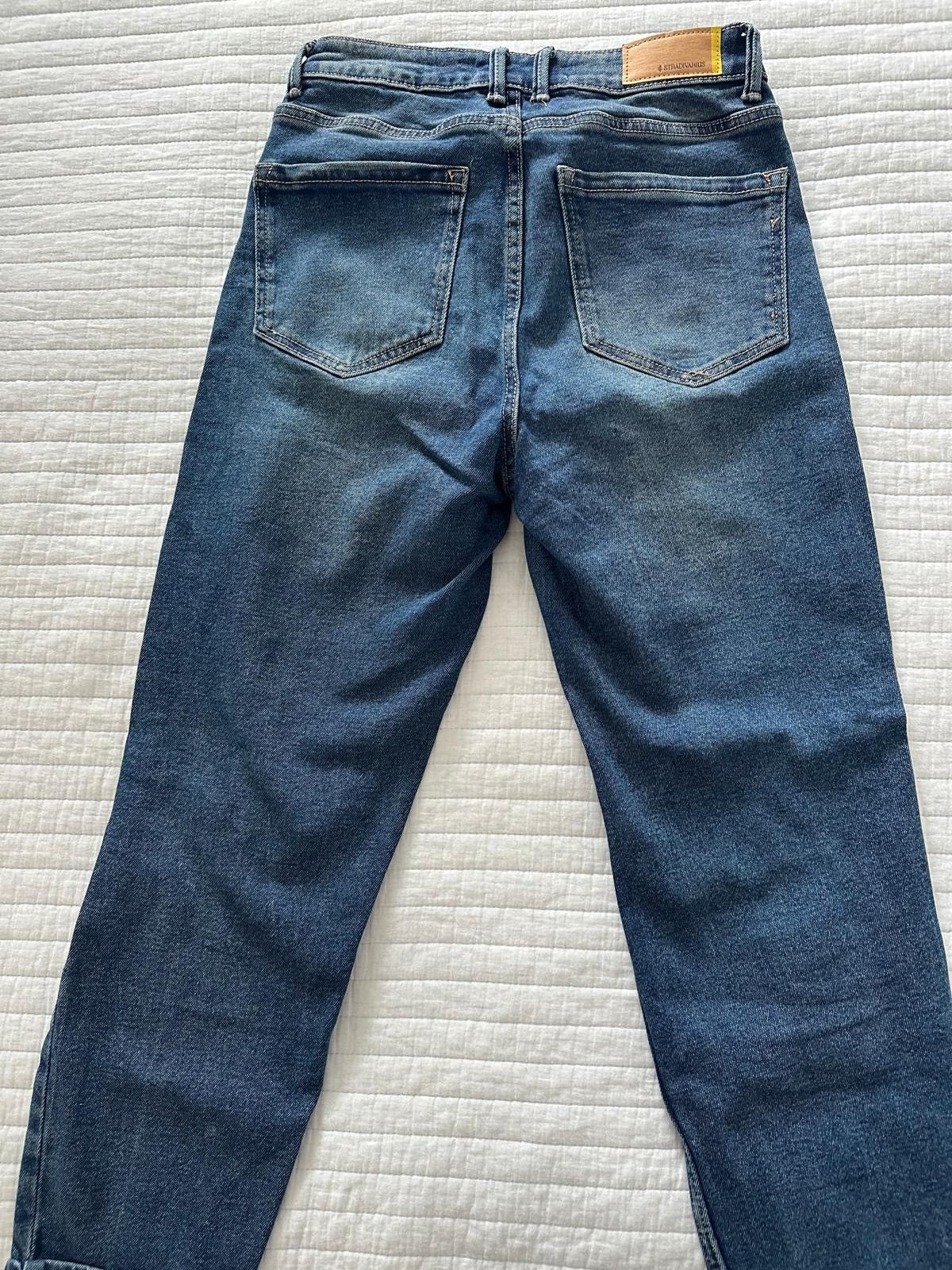 Stradivarius Stradivarius Women’s Distressed Blue Denim Jeans Size 28" / US 6 / IT 42 - 4 Thumbnail