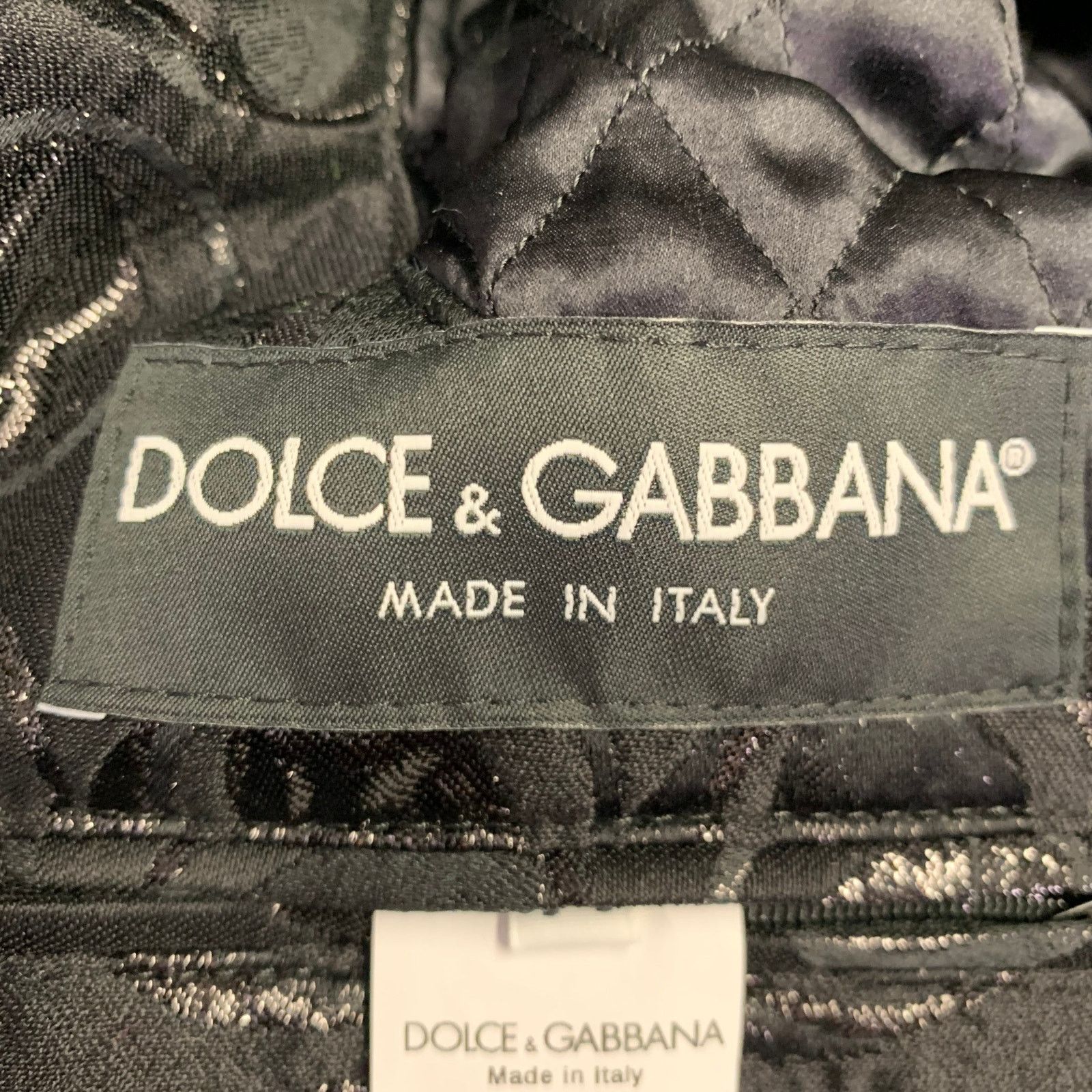 Dolce & Gabbana Size 34 Black Silver Circles Cotton Blend Bomber Jacket Size US M / EU 48-50 / 2 - 5 Thumbnail