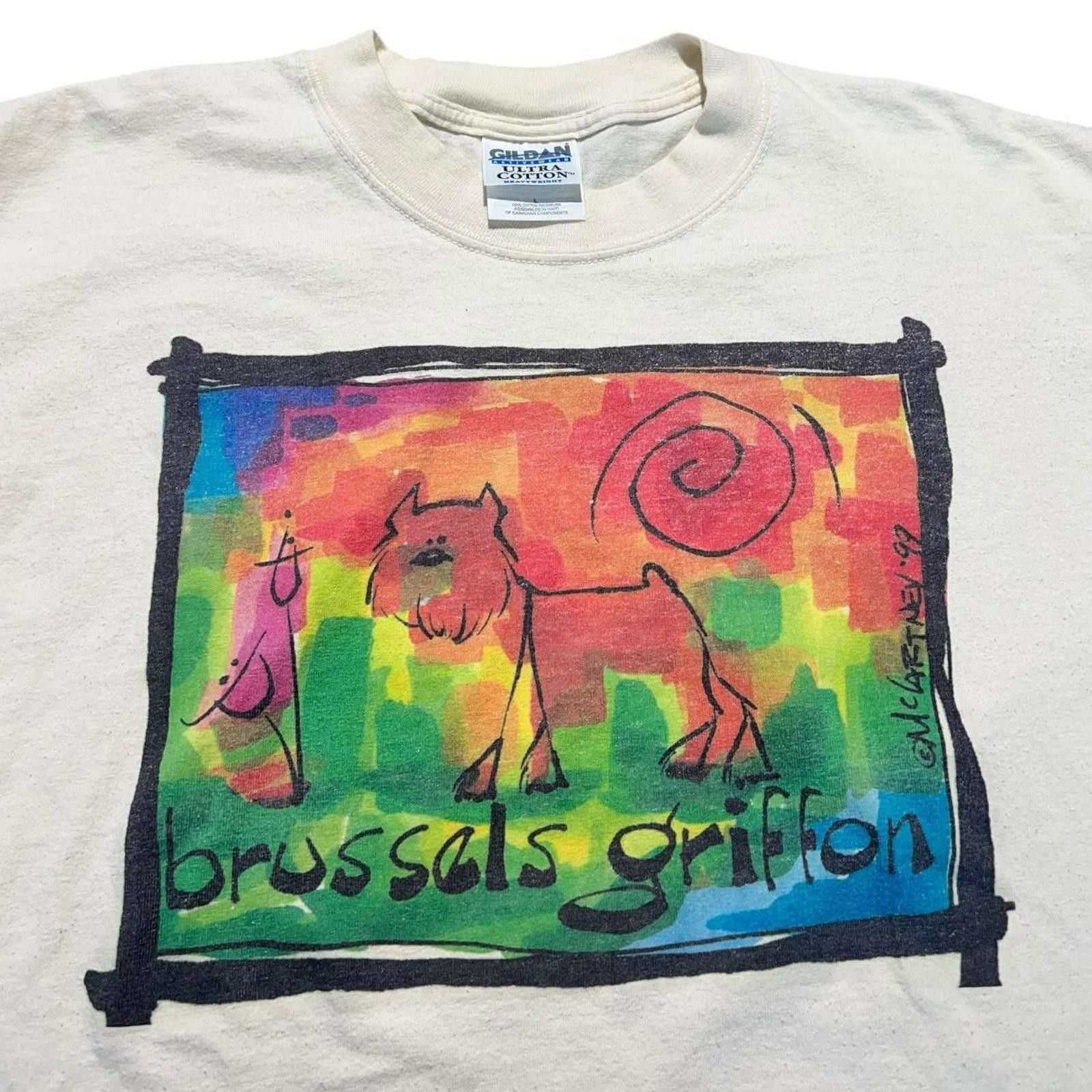 Other Vintage 90s Brussels Griffon Cavern Canines by McCartney Art Size US L / EU 52-54 / 3 - 7 Thumbnail