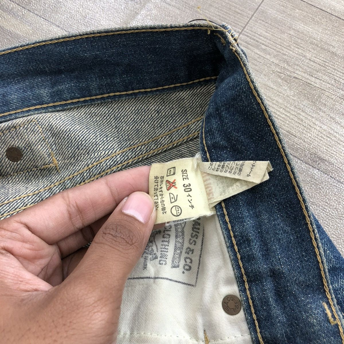 Levi's × Levi's Vintage Clothing × Vintage 🇯🇵 1990s Levis 701xx Selvedge Buckle Back Faded Blue Jeans Size US 30 / EU 46 - 11 Thumbnail
