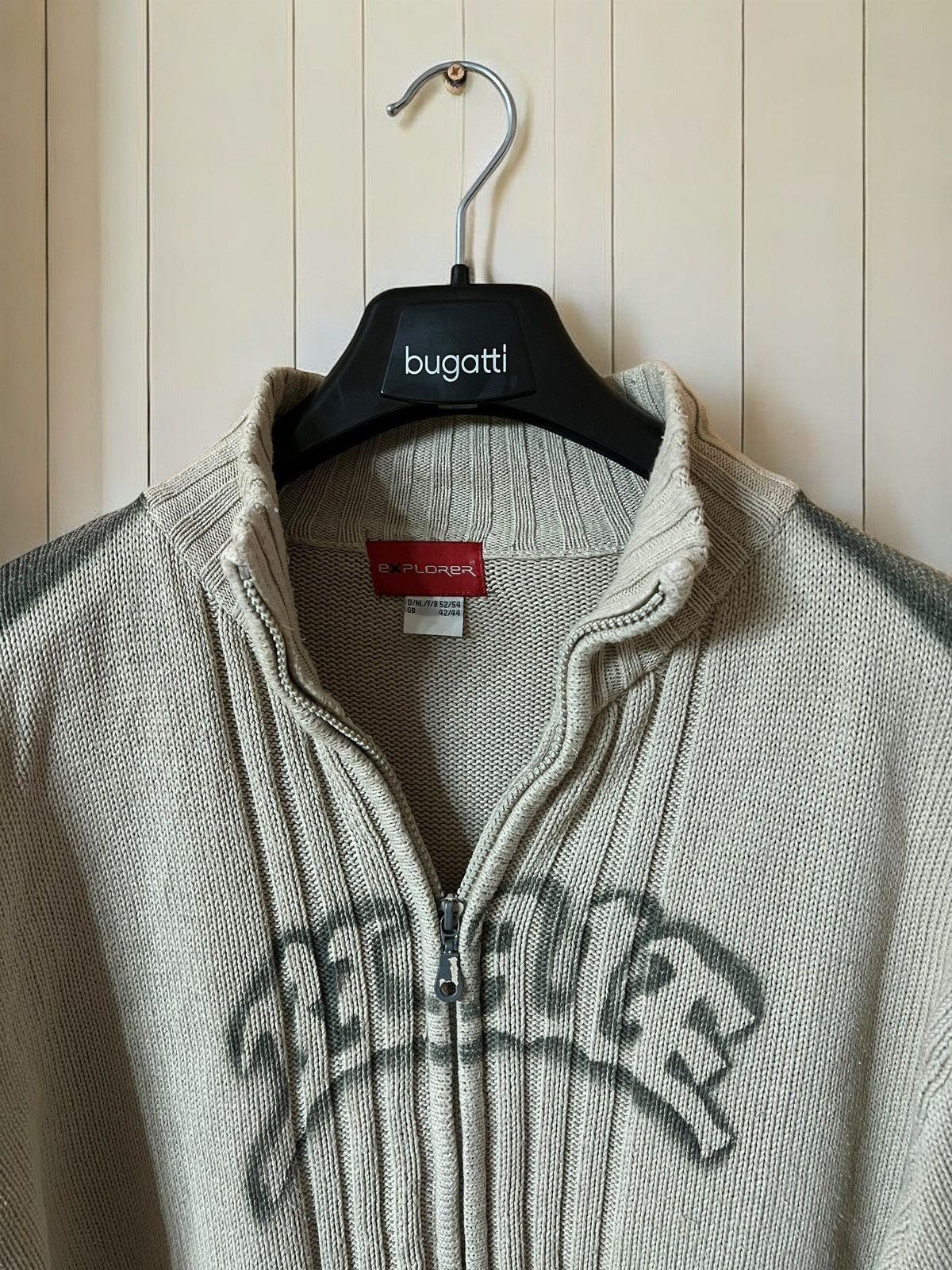 Vintage VINTAGE HEAVY KNITTED GRAFFITI LOGO METAL ZIPPER SWEATER Size US L / EU 52-54 / 3 - 8 Thumbnail