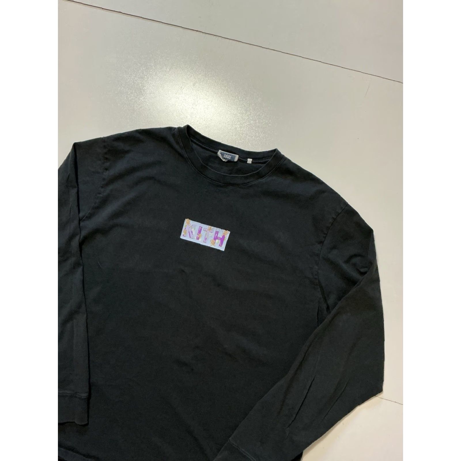Kith VINTAGE KITH T-Shirt Box Logo L/S Black Crewneck XL Men Classic Graphic 2010s Fading Size US XL / EU 56 / 4 - 4 Thumbnail