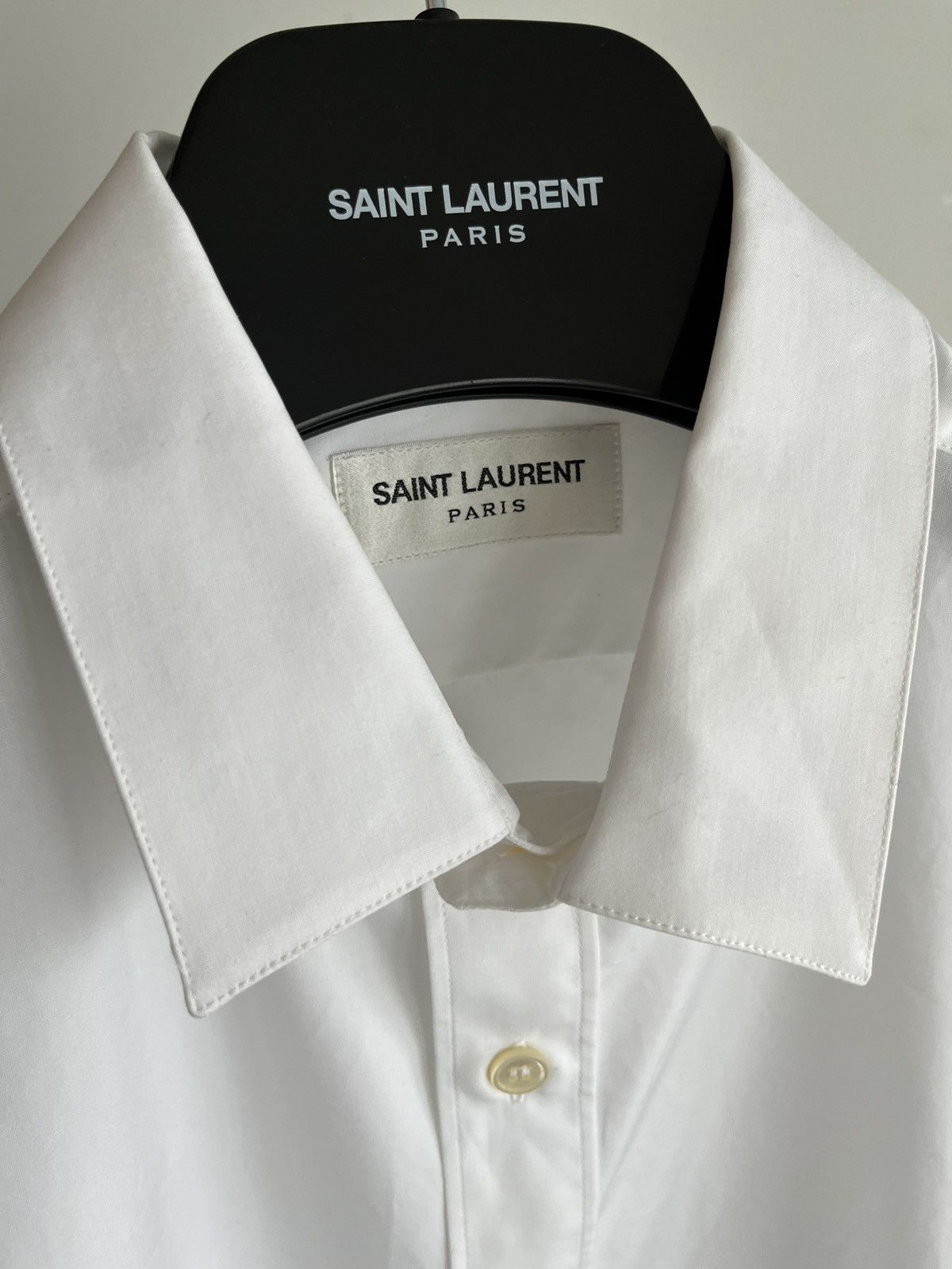 Hedi Slimane × Saint Laurent Paris × Yves Saint Laurent Super Rare Brand New Yves Hedi Skinny Collar Dressy Shirt Size US M / EU 48-50 / 2 - 21 Thumbnail