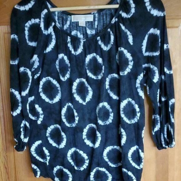 Michael Kors Michael Kors Tye Dyed Black & White Pullover Sz. S Blouse Tu Size S / US 4 / IT 40 - 2 Thumbnail