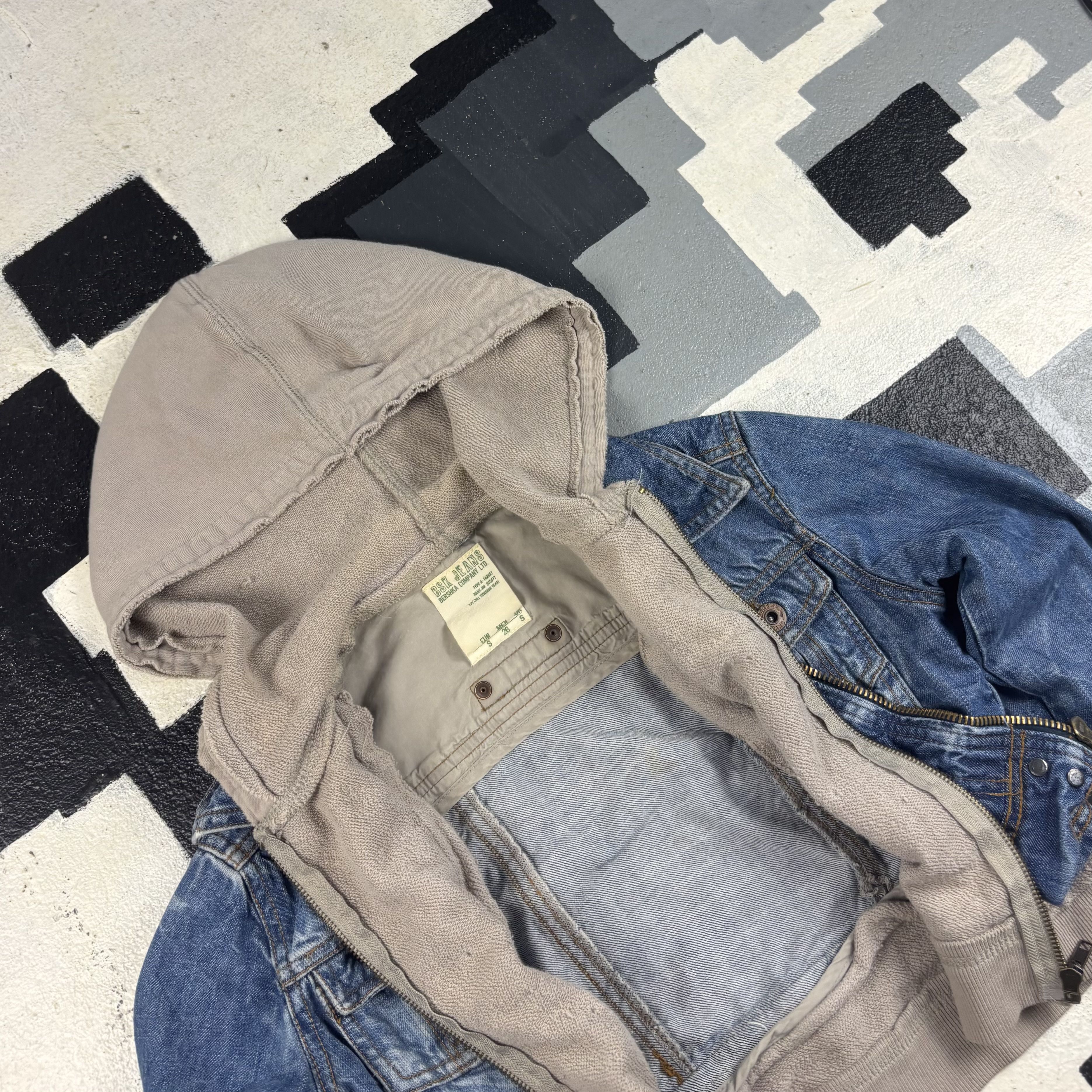 Bershka Vintage Bershka Denim Hoodie Size S / US 4 / IT 40 - 7 Thumbnail