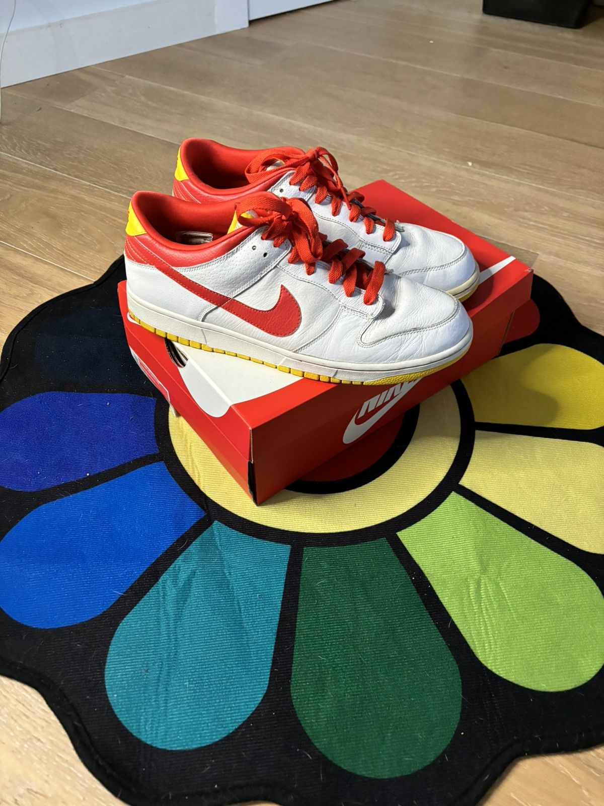 image of Nike Nyx Dunk Low Ronald Mcdonald Shoes in White, Men's (Size 13)