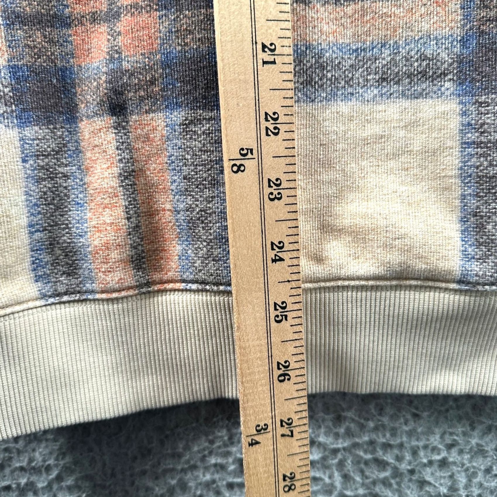 Kith Kith Hoodie Mens L Plaid Pullover Pocket Beige Blue Rust Fleece Lined Relaxed Size US L / EU 52-54 / 3 - 6 Thumbnail