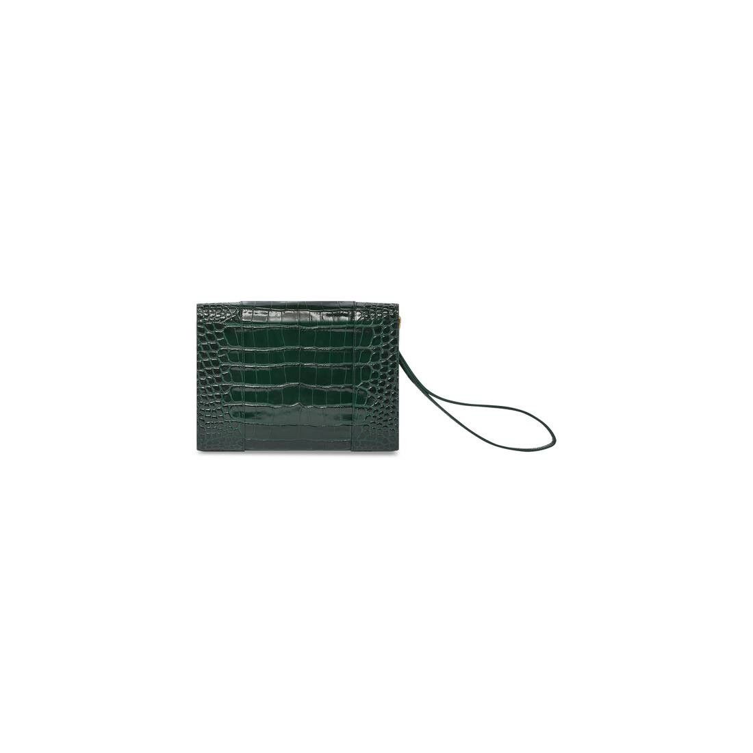 Balenciaga o1tr1nto0525 Size: OS / Hourglass Gusset Pouch Crocodile Size ONE SIZE - 4 Thumbnail
