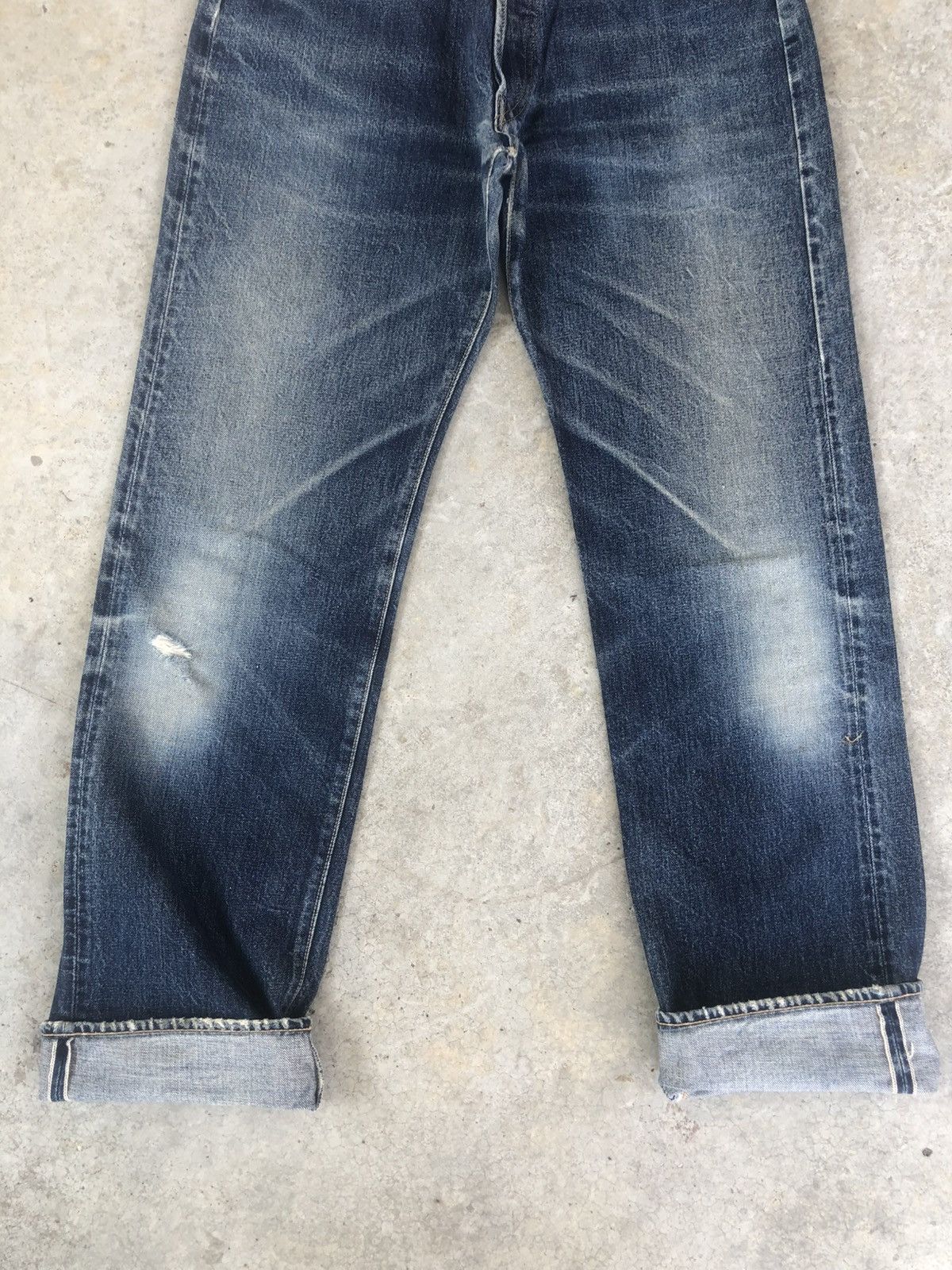 Studio D'Artisan Studio D’Artisan SD101 Selvedge Denim Distressed Jeans Size US 31 - 14 Thumbnail