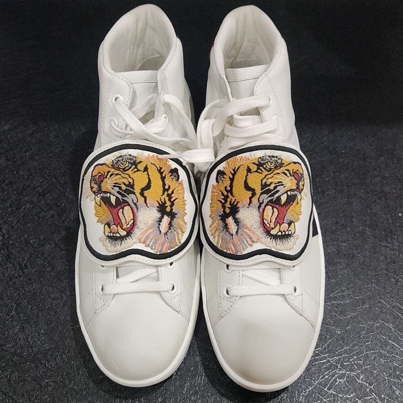 Gucci Gucci ACE High-Top Sneaker with Tiger Patch Size US 8 / EU 41 - 2 Thumbnail