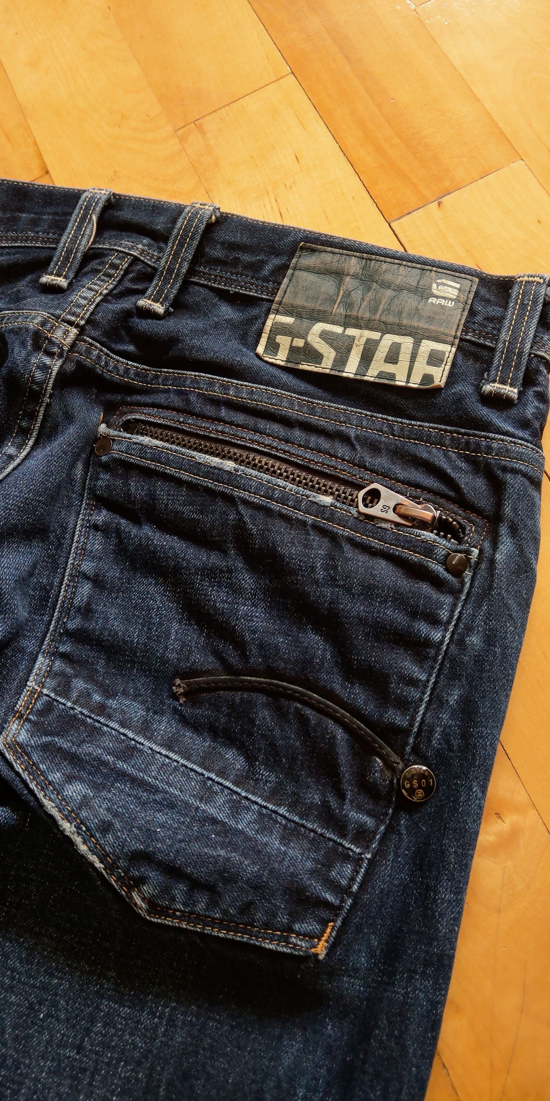 G-Star Skinny Baggy Stacked Pants Semi Flared Alt Neo Denim Goth 32 Size US 32 / EU 48 - 4 Thumbnail