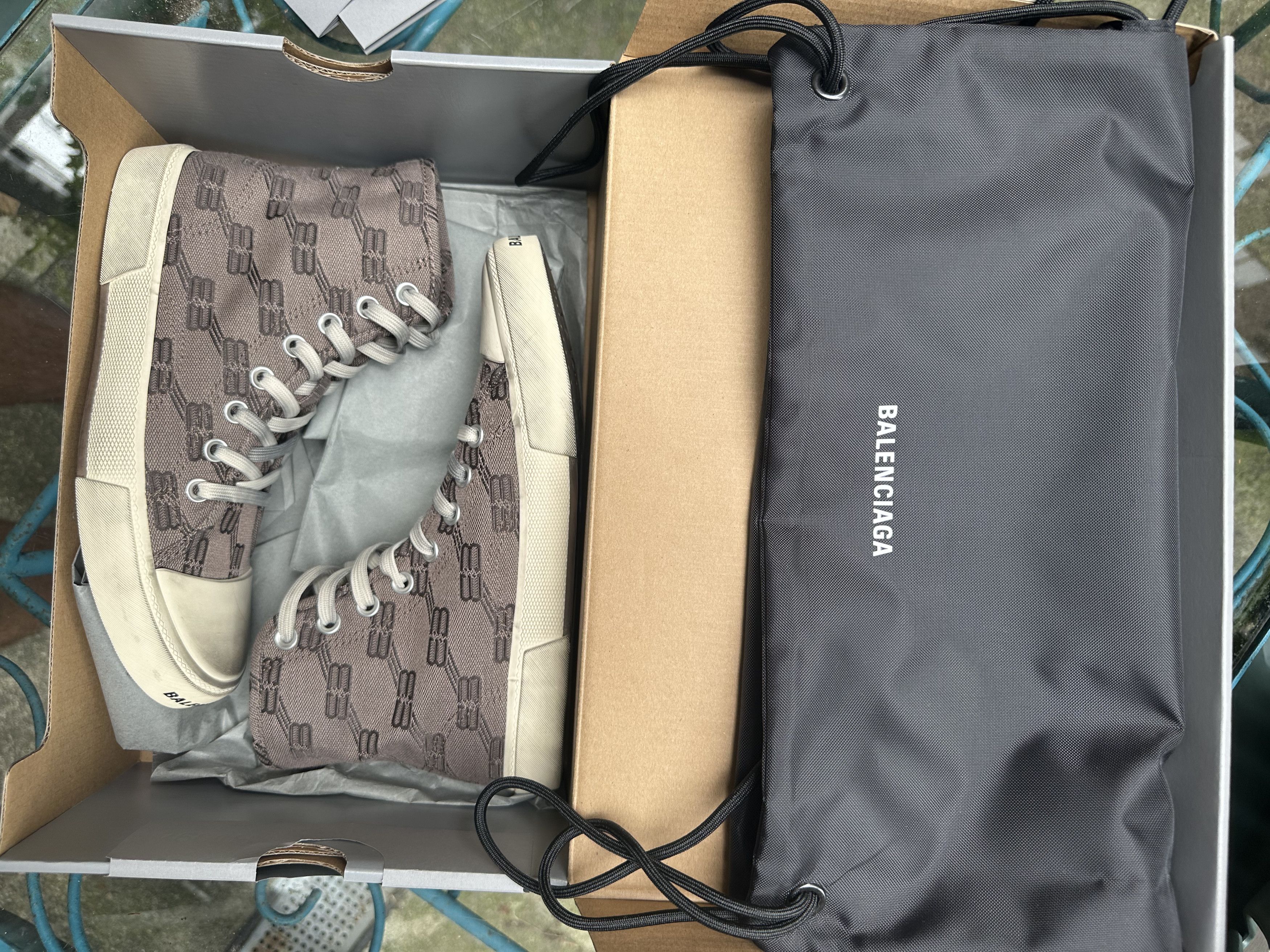 Balenciaga Paris High Top Sneaker BB Monogram Size US 8 / EU 41 - 3 Thumbnail