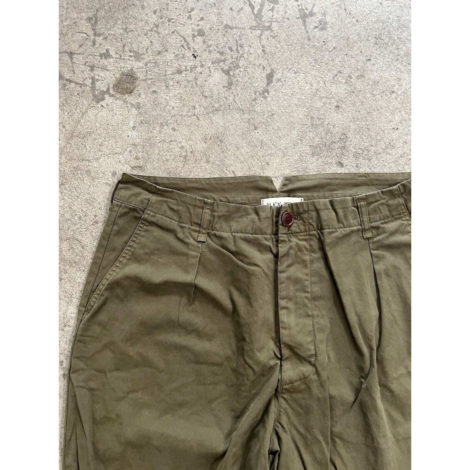 Alex Mill Alex Mill Pants Womens 14 Olive Green Chino Pleated Size 36" / US 14 / IT 50 - 3 Thumbnail