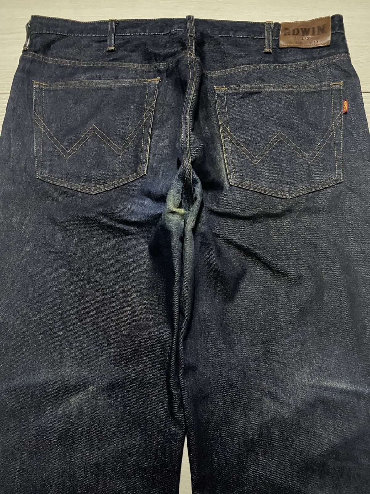 Edwin W40 Edwin Us Classic Navy Blue Distressed Jeans Size US 40 / EU 56 - 4 Thumbnail