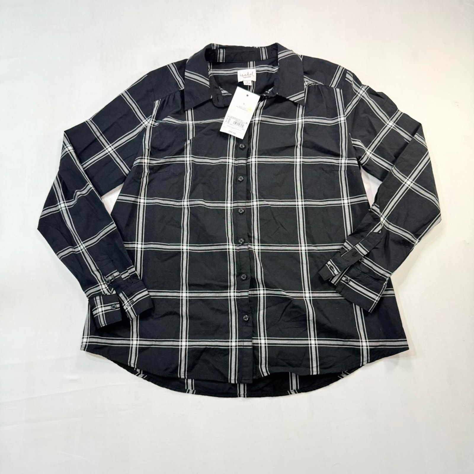 & Other Stories NWT Isabel Black and white plaid button up shirt Sz S Size S / US 4 / IT 40 - 1 Thumbnail