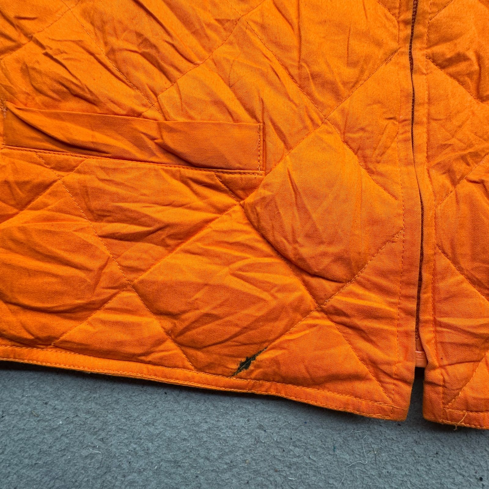 J.Crew VTG J Crew Duck Down Hunting Quilted Vest Mens Large Orange Size US L / EU 52-54 / 3 - 6 Thumbnail