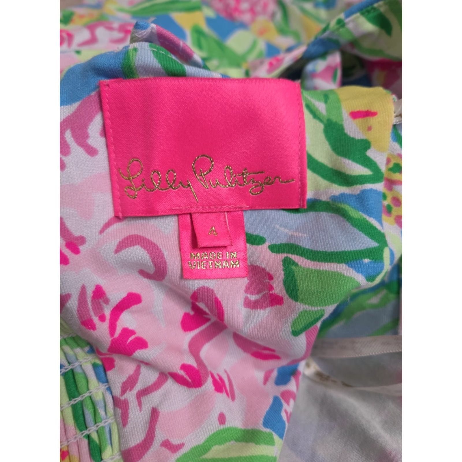Lilly Pulitzer Lilly Pulitzer Floral Midi Dress Sweetheart Ruffle Sleeveless Womens Size 4 NWOT Size S / US 4 / IT 40 - 4 Thumbnail