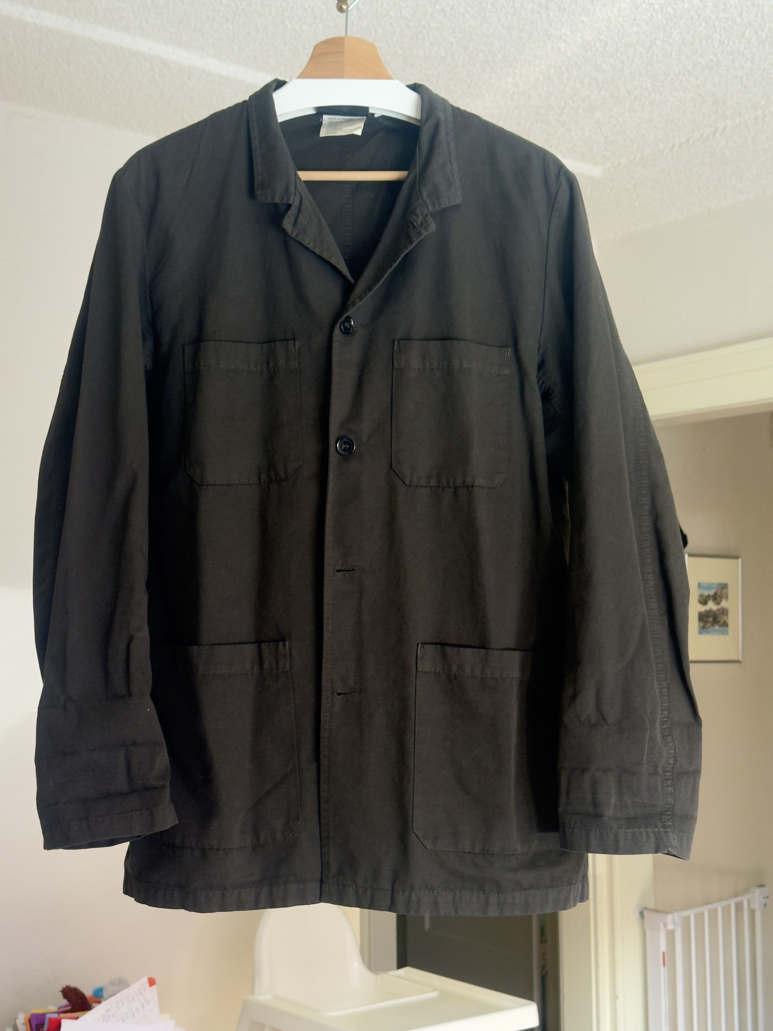 Vetra Nehru Collar Jacket Chore Coat cotton twill