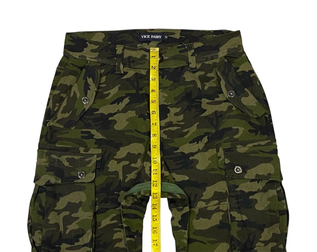 Japanese Brand Vice Fairy Multipocket Stretch Wide Leg Camo Cargo Pants Size US 30 / EU 46 - 16 Thumbnail