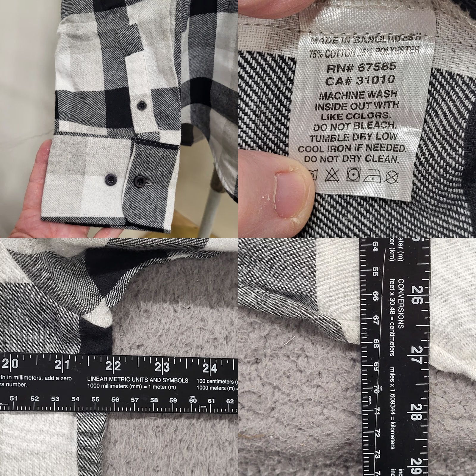 Vintage Yellowstone Flannel Shirt Mens Size M White Black Long Sleeve Dutton Ranch Button-Up Shirt, Buffalo Plaid, Western, Casual, Workwear, Swinging back? Size US M / EU 48-50 / 2 - 8 Thumbnail