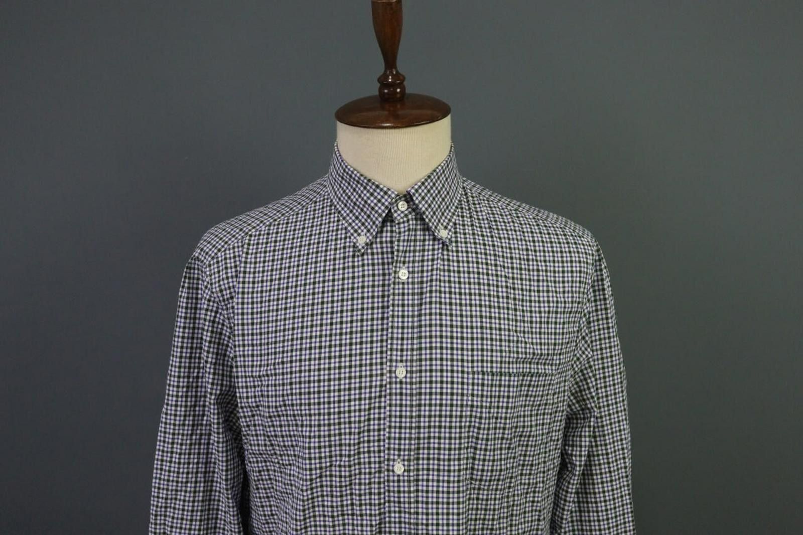 Brunello Cucinelli Brunello Cucinelli Multi Plaid Cotton Shirt Size 2XL Size US XXL / EU 58 / 5 - 2 Thumbnail