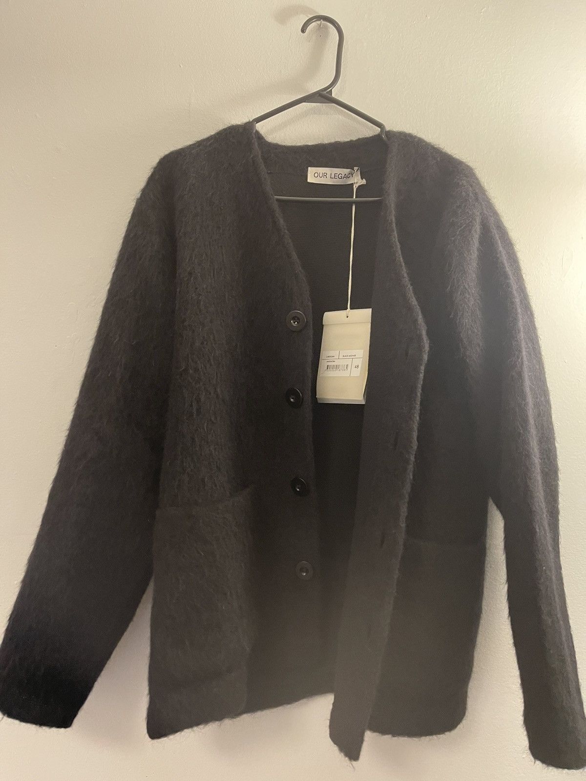 Our Legacy Black Mohair Cardigan - www.disolcolor.com