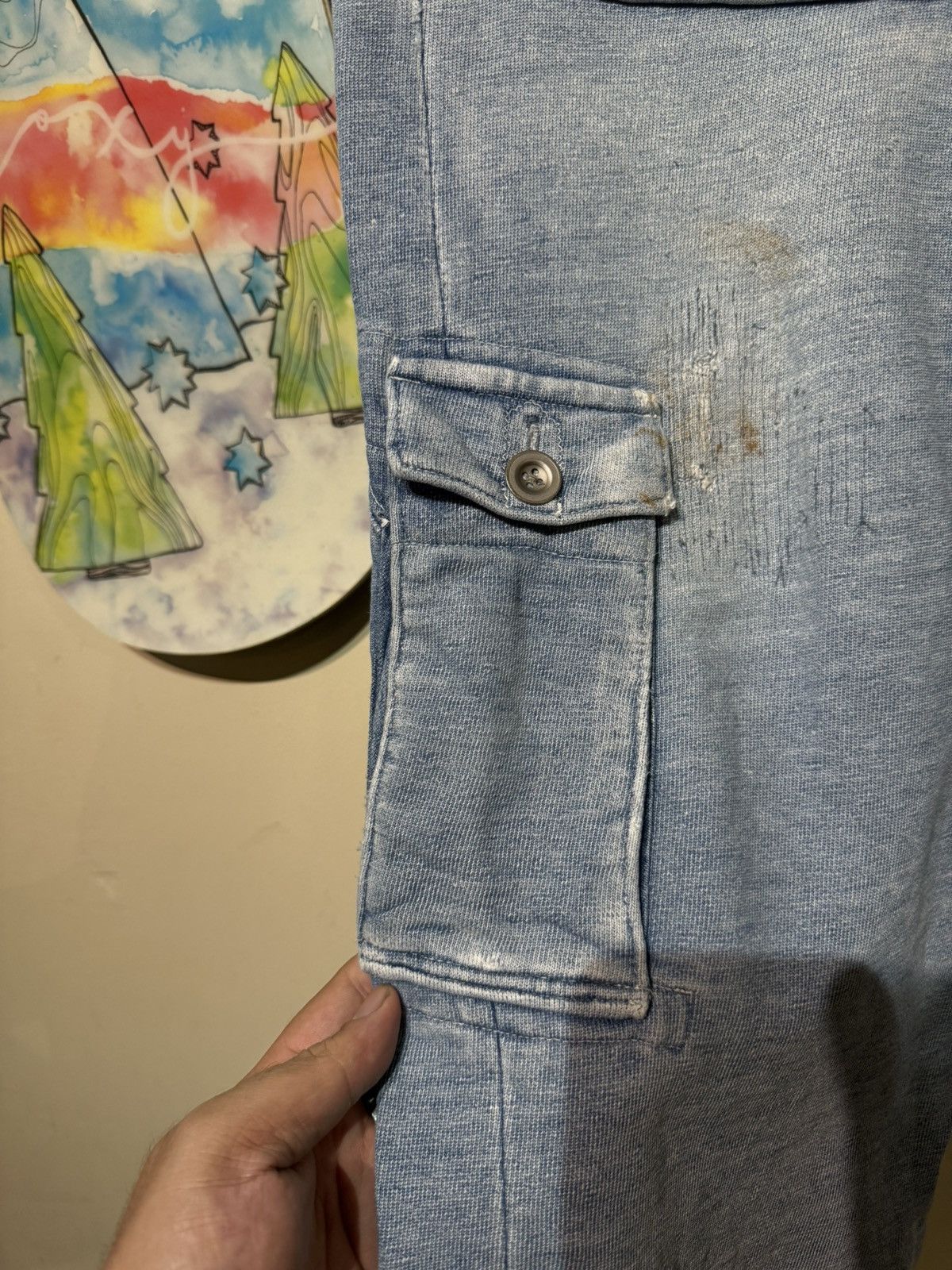 Kapital KAPITAL Vintage Indigo Cargo Sweatpants Japan Size US 34 / EU 50 - 7 Thumbnail