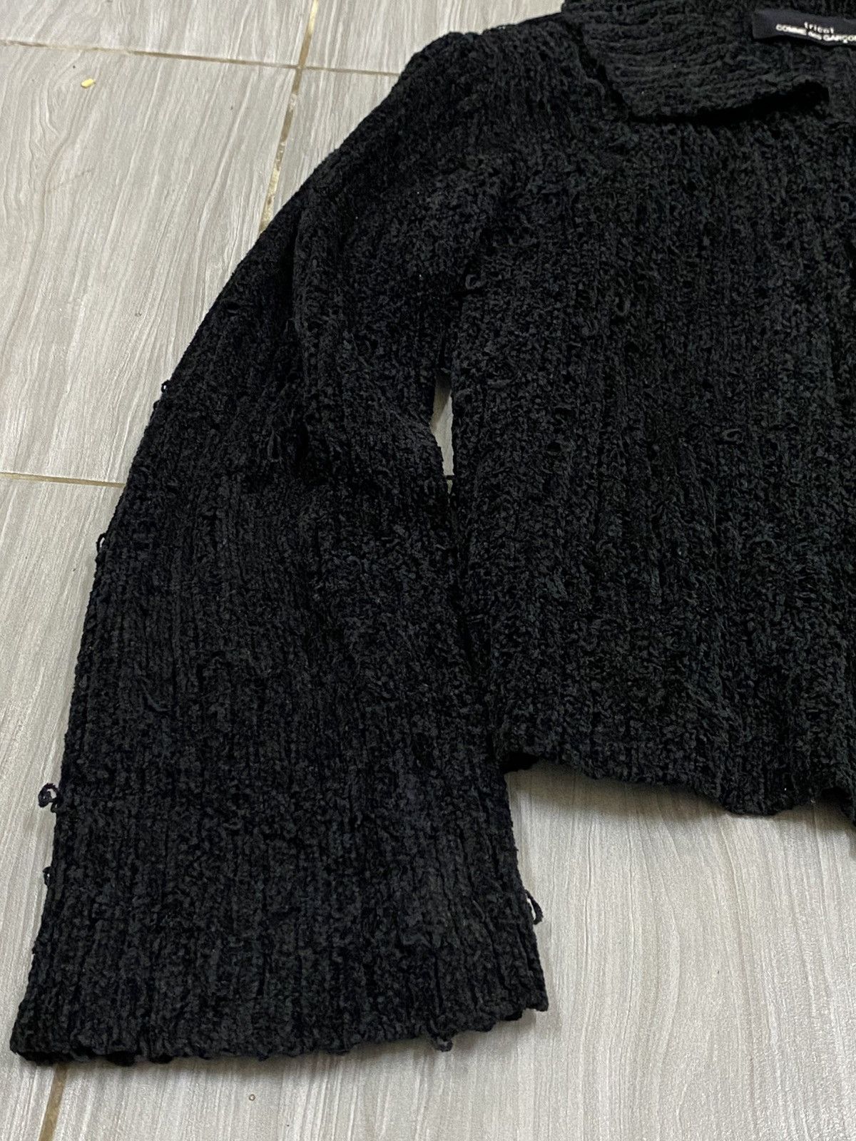 Comme des Garcons Comme des Garçons Tricot Vintage Black Boucle Knit Cardigan Size M / US 6-8 / IT 42-44 - 4 Thumbnail