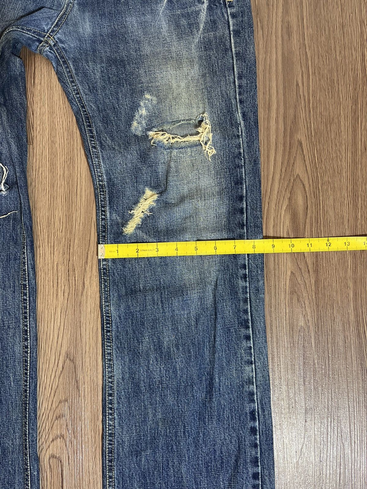 GOSTAR DE FUGA FUGA japan distressed clawmark lightning wash denim Size US 33 - 19 Thumbnail
