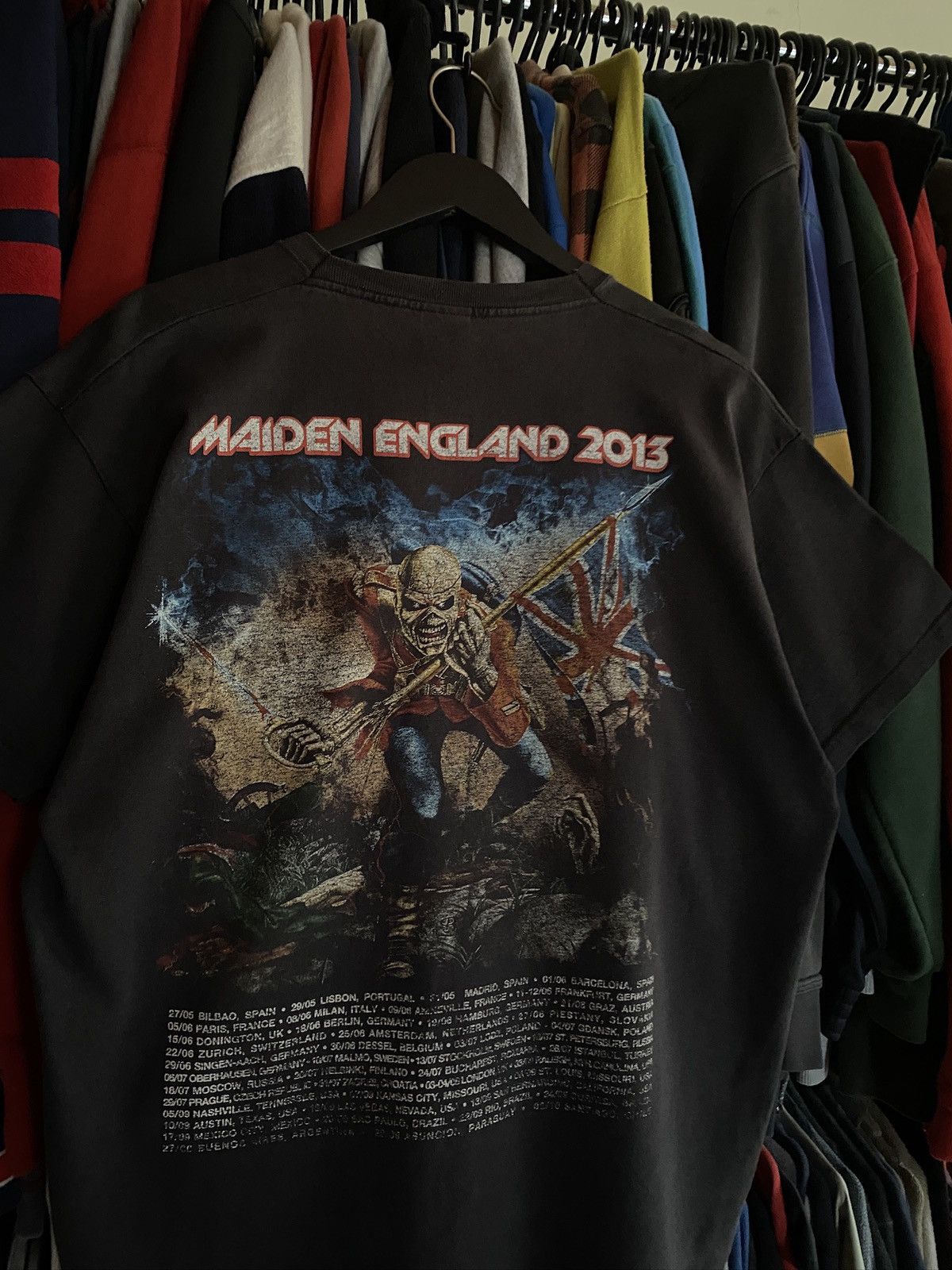 Band Tees VINTAGE IRON MAIDEN ENGLAND DISTRESSED T-SHIRT y2k Size US XL / EU 56 / 4 - 4 Thumbnail