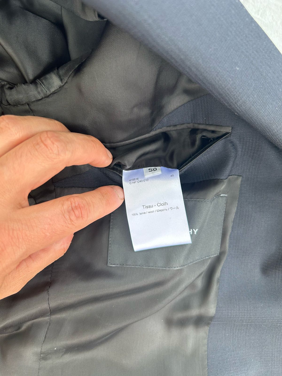Givenchy Givenchy Navy Glen Check Suit in Wool - size 50 Size 50R - 9 Thumbnail