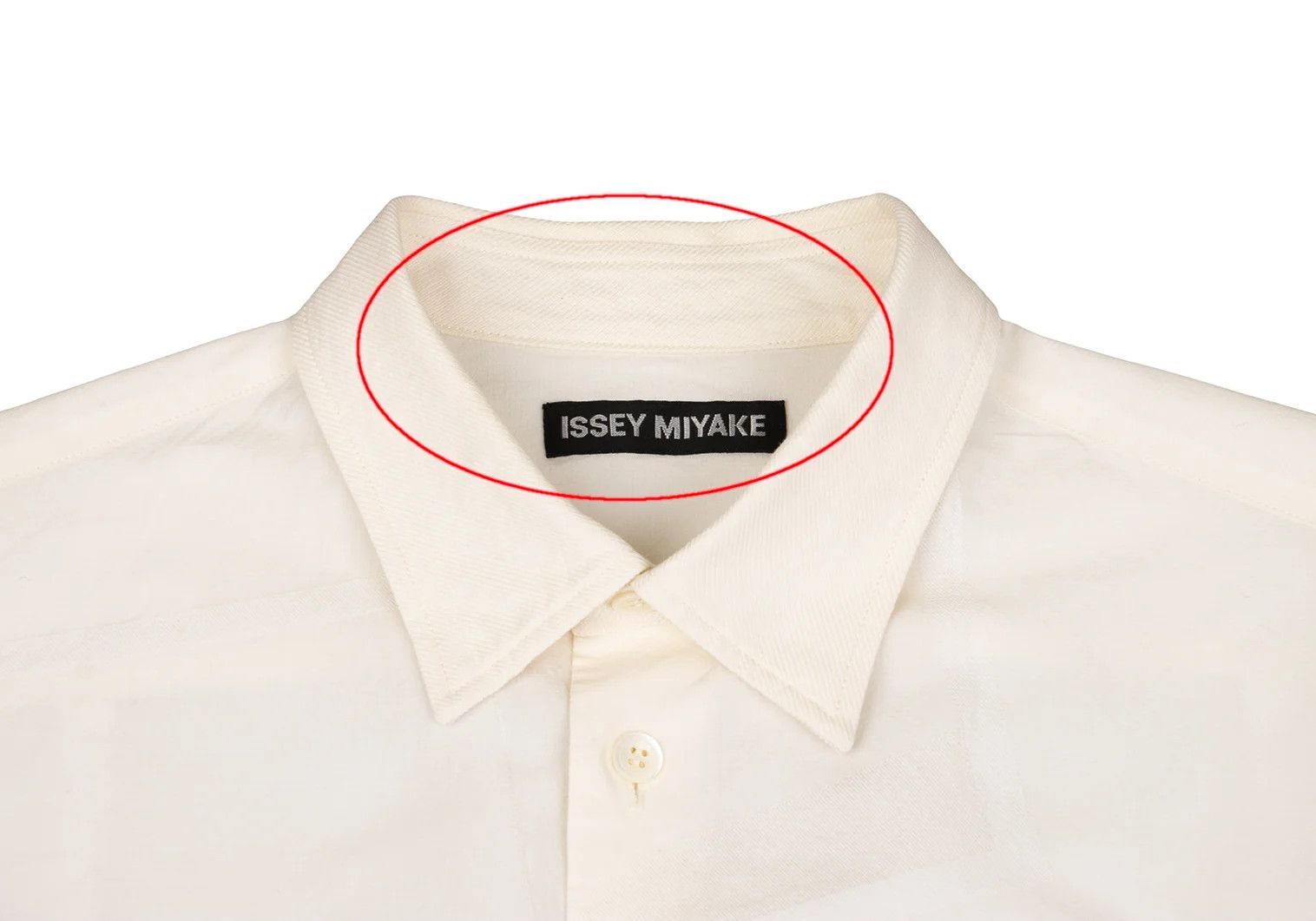 Issey Miyake Multi-Line Jacquard Long Sleeve Shirt in Cream with Blue Size US M / EU 48-50 / 2 - 3 Thumbnail