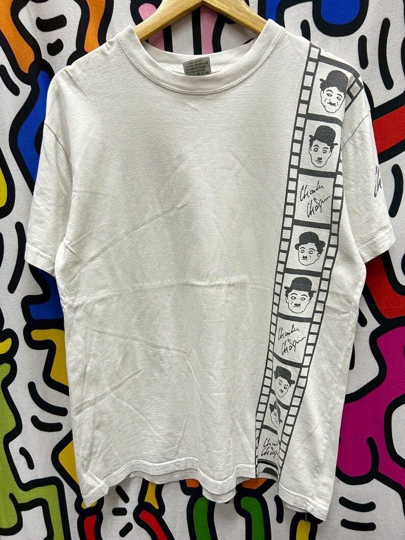 Vintage Vintage 1997 Charlie Chaplin tshirt size M Size US M / EU 48-50 / 2 - 2 Thumbnail