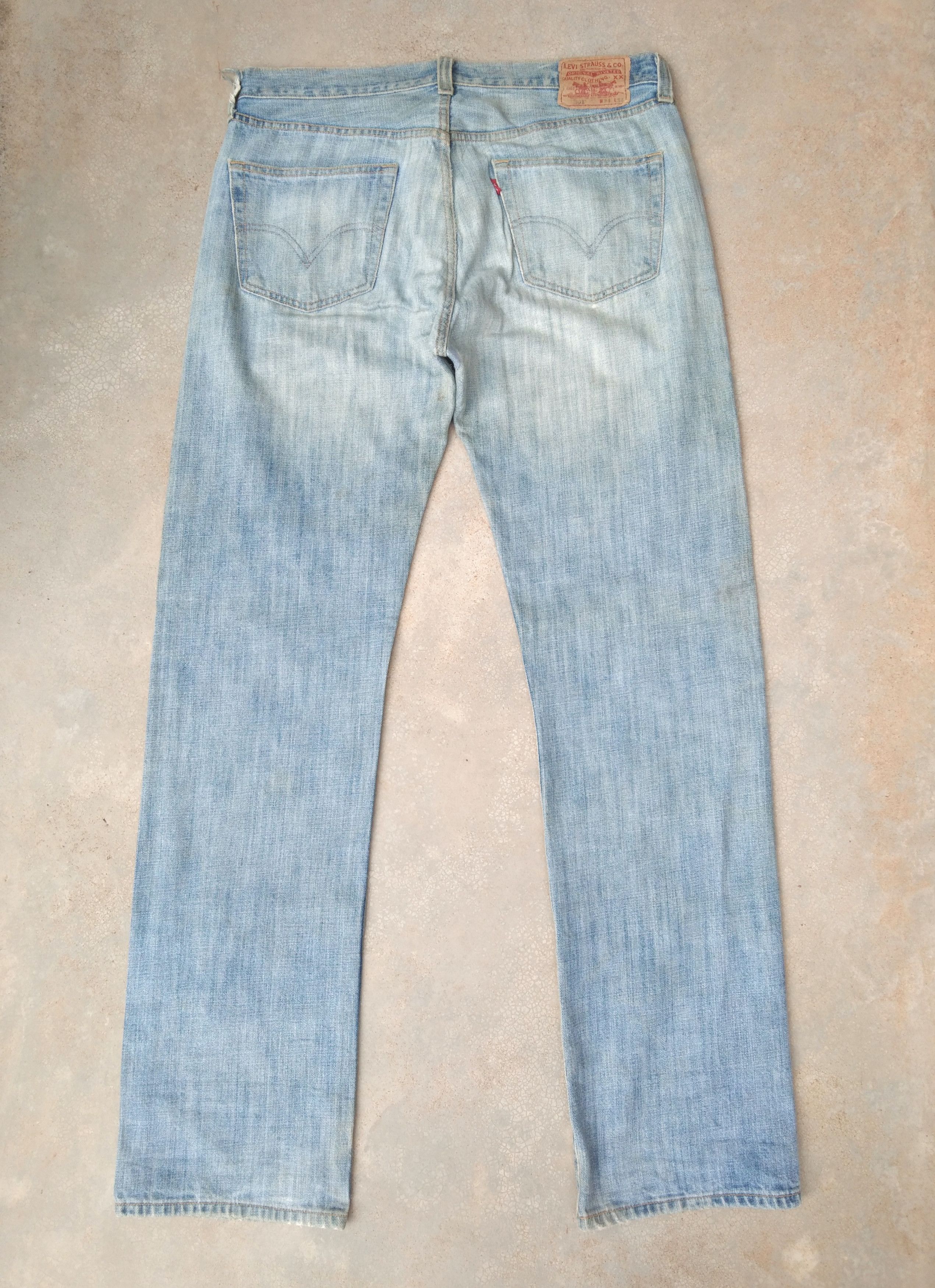 Levi's Vintage Levi's 501 Straight Leg Dirty Distressed Jeans 34x36 Size US 34 / EU 50 - 2 Thumbnail