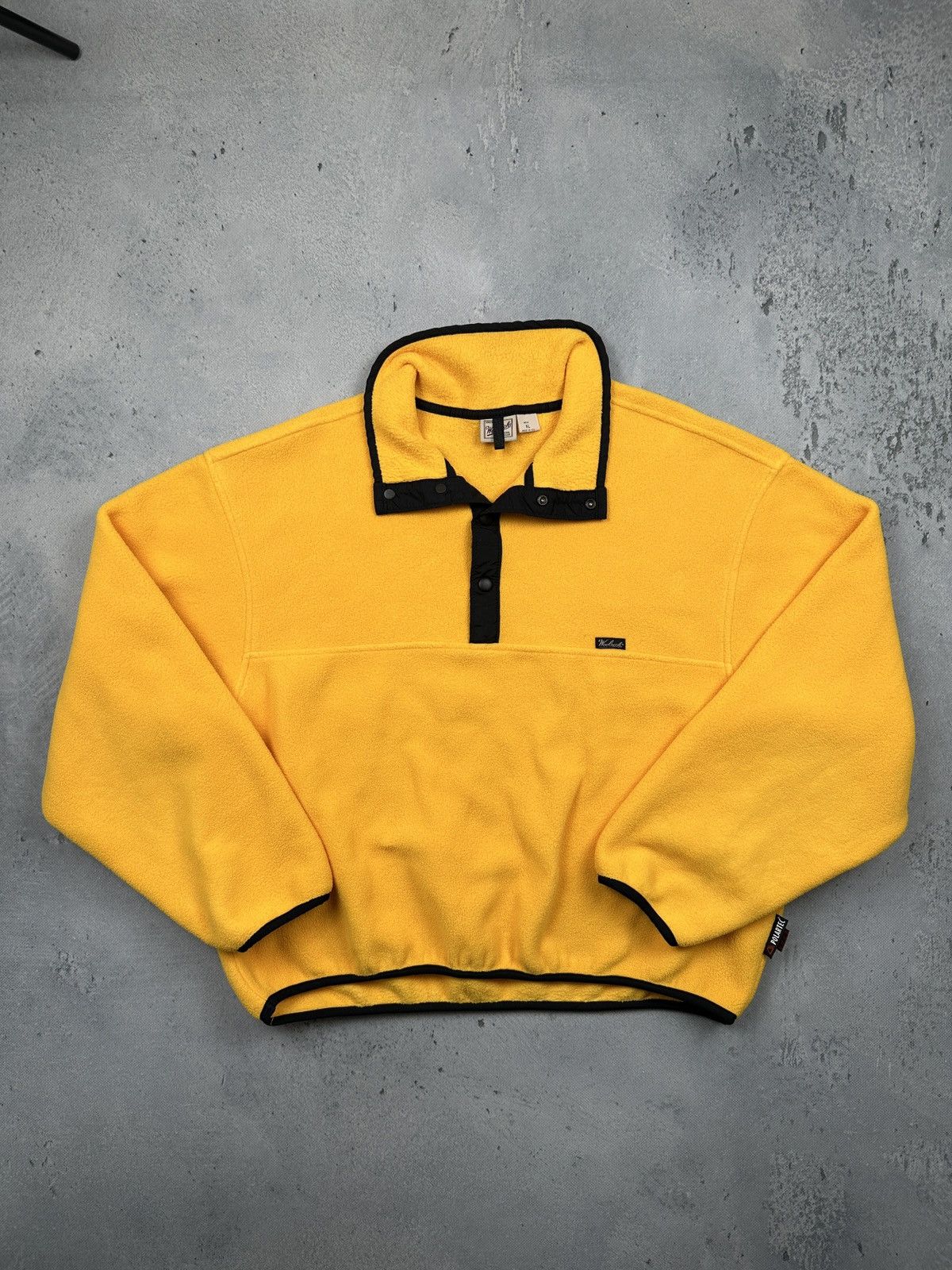 Woolrich Woolen Mills Woolrich Polartec Snap Fleece Pullover Yellow Black Trim USA Size US XL / EU 56 / 4 - 11 Thumbnail