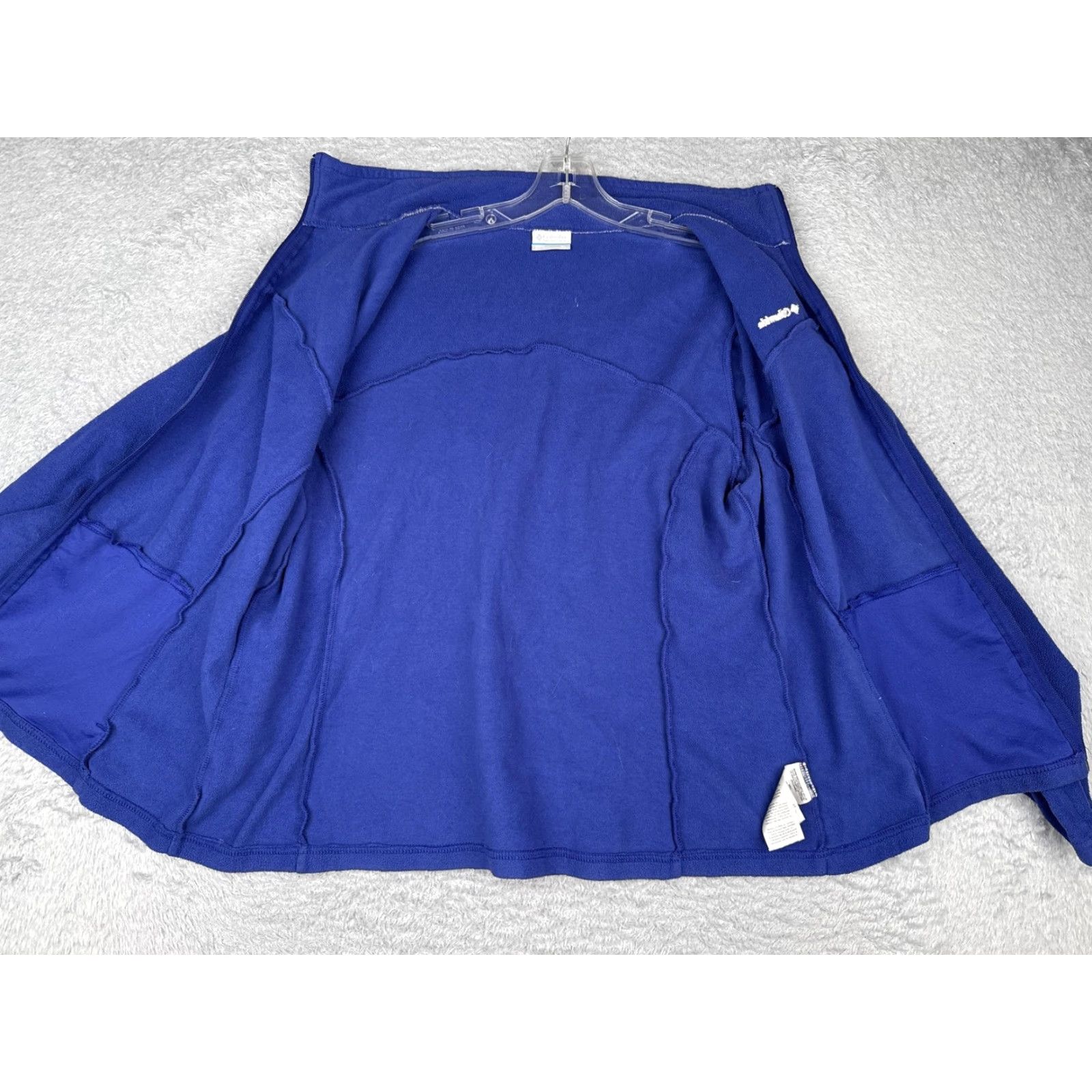 Vintage Columbia Jacket Womens XL Blue Fleece Full Zip Stand Collar Pockets Soft Hiking Size XL / US 12-14 / IT 48-50 - 2 Thumbnail
