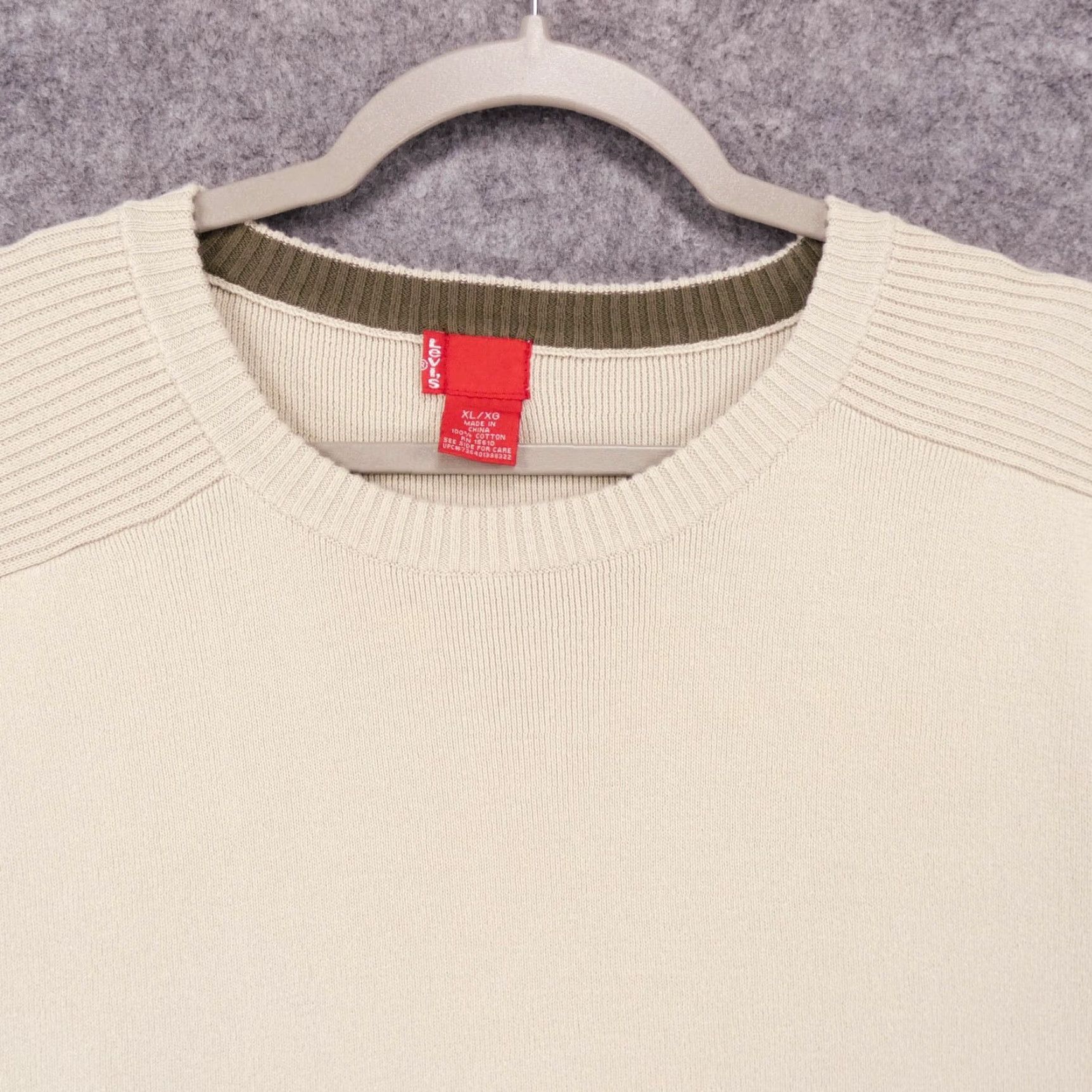 Levi's Levi's Sweater Mens XL Long Sleeve Pullover Beige Casual Shirt Size US XL / EU 56 / 4 - 2 Thumbnail