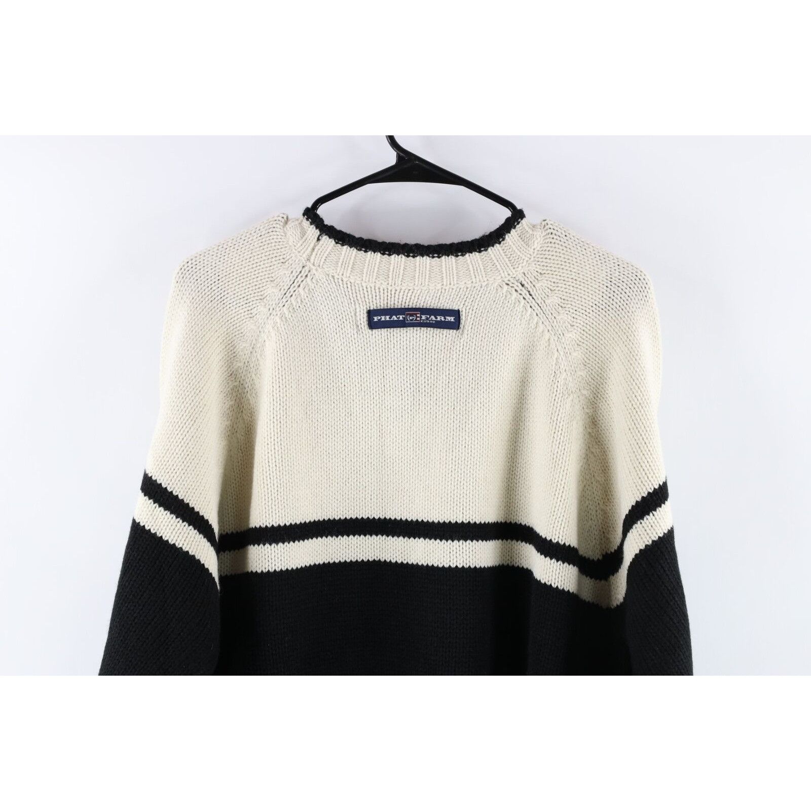 Phat Farm × Vintage NOS Vintage Phat Farm Spell Out Wool Blend Knit Sweater 3XL Size US XXL / EU 58 / 5 - 9 Thumbnail