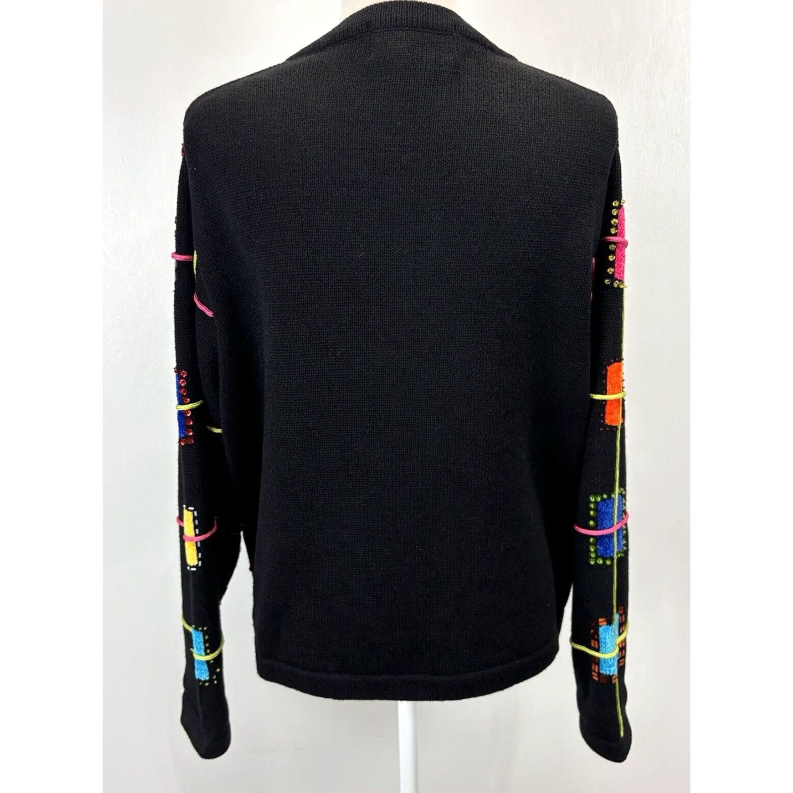 Vintage VINTAGE Patchington Black Beaded Cardigan Sweater XL Women’s Granny Core Size XL / US 12-14 / IT 48-50 - 3 Thumbnail